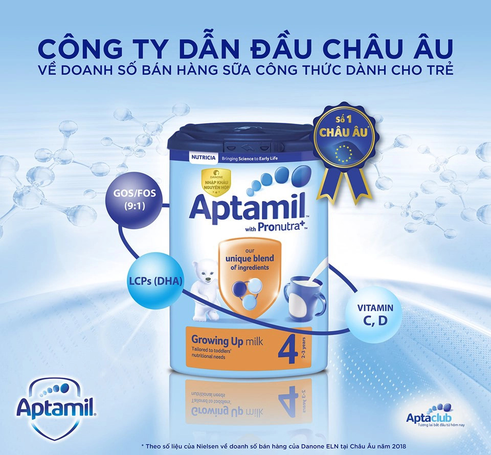 Lợi ích dinh dưỡng từ sữa Aptamil nhập khẩu chính hãng