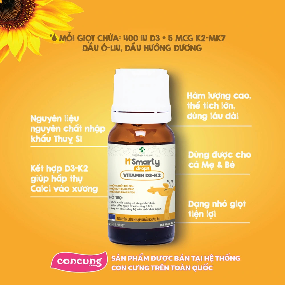 Vitamin D3 K2 phát triển chiều cao cho bé hiệu quả Vitamin D3 K2 phát triển chiều cao cho bé hiệu quả