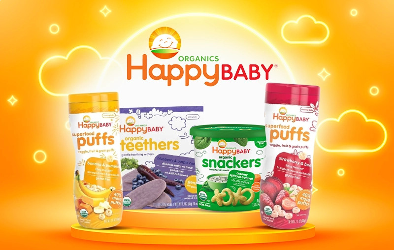 Bánh ăn dặm Happy Baby từ thương hiệu uy tín