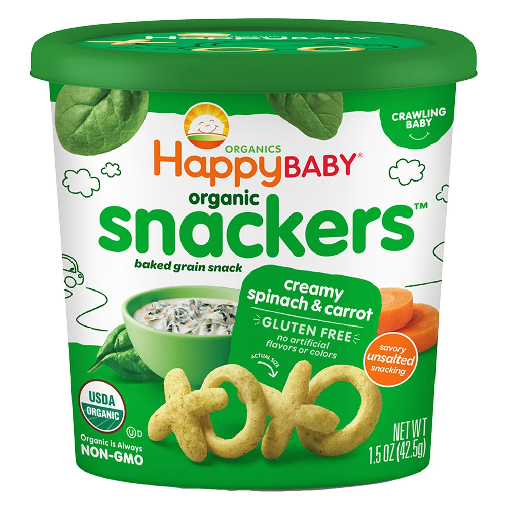Bánh snackers Happy Baby vị cải bó xôi cà rốt