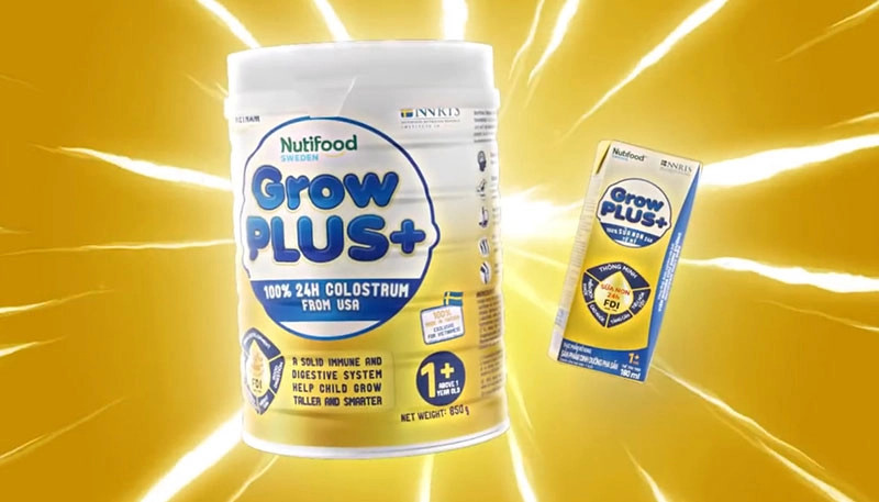 Bé tăng cân khỏe mạnh nhờ Sữa Grow Plus Vàng