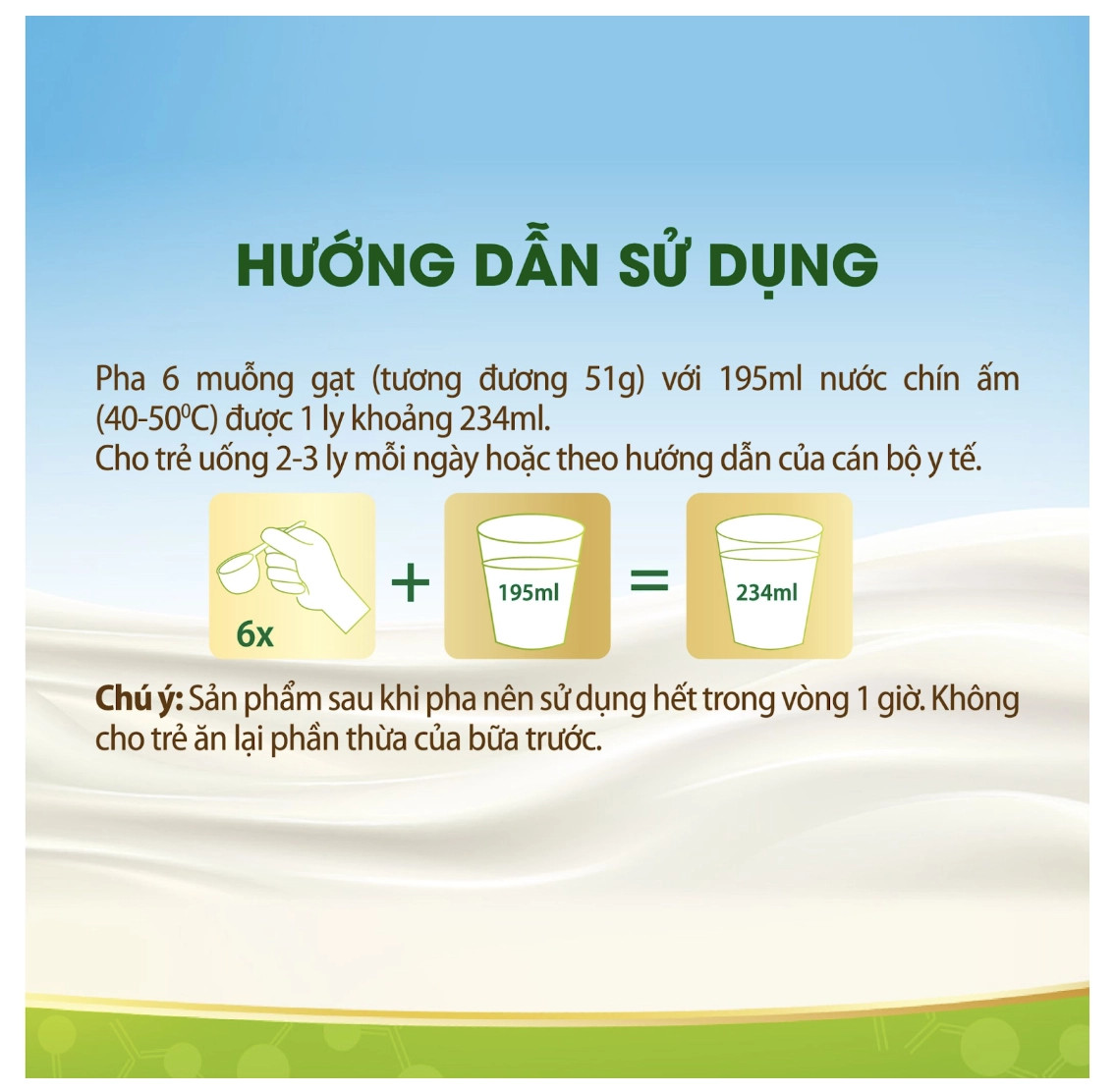 Các bước pha sữa Colosbaby Gold đúng chuẩn cho bé