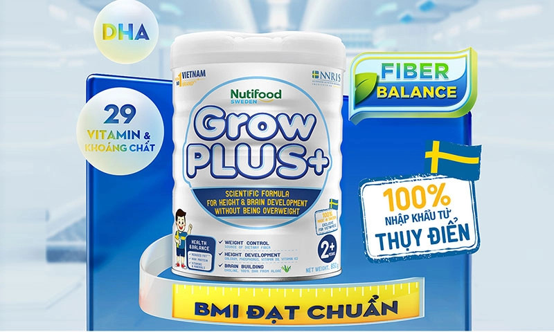 Các loại sữa Grow Plus Nutifood cho bé suy dinh dưỡng và béo phì