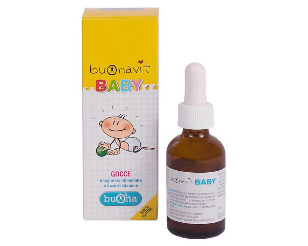 Hình ảnh lọ vitamin dạng lỏng, gợi ý về việc bổ sung vitamin dạng giọt cho bé