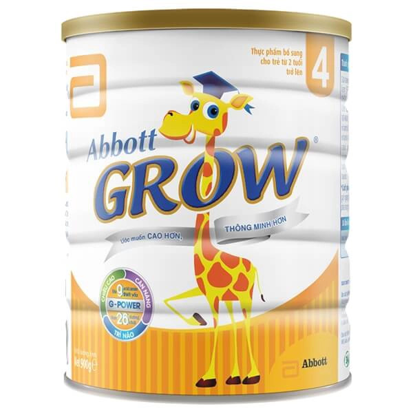 Hộp sữa Abbott Grow số 4 hương Vani 900g