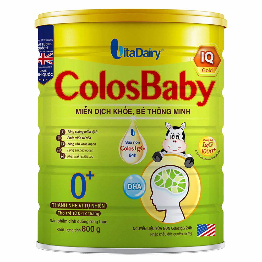 Hộp sữa Colosbaby IQ Gold hỗ trợ phát triển trí não và hệ miễn dịch cho bé