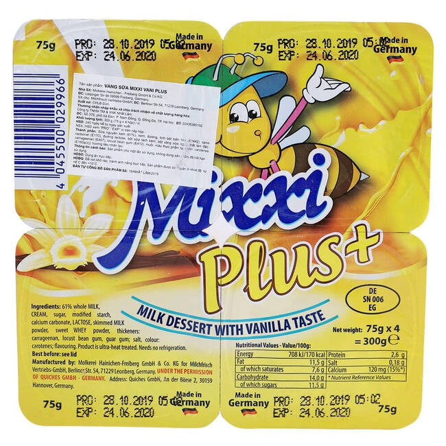 Lốc váng sữa Mixxi Vanila Plus