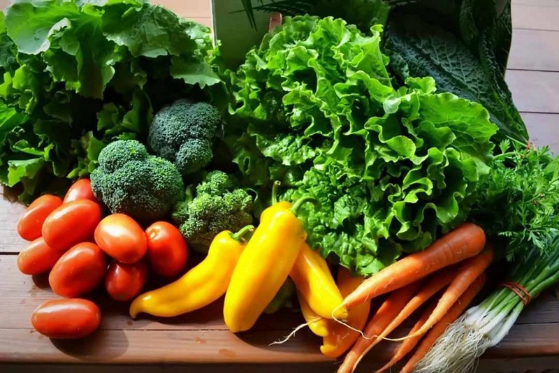 Rau củ quả tươi ngon với hình dáng nguyên vẹn