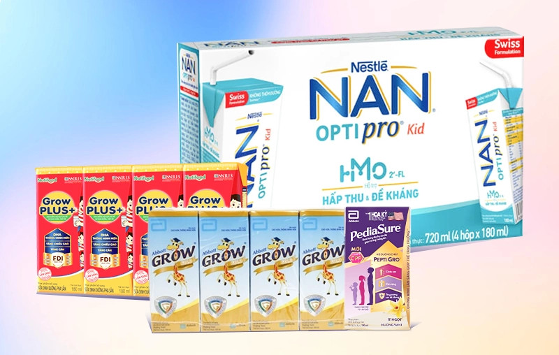 Sữa bột pha sẵn tiện lợi cho bé mang đi học