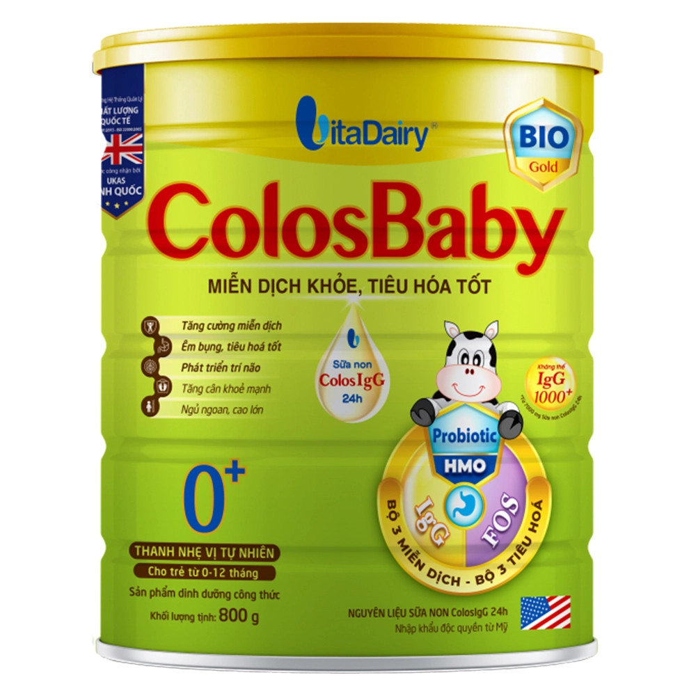 Sữa Colosbaby Bio Gold cải thiện tiêu hóa và tăng cường sức đề kháng cho trẻ