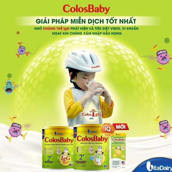 Sữa Colosbaby hỗ trợ phát triển chiều cao và tiêu hóa