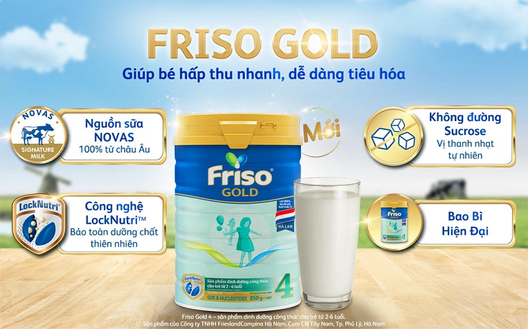 Sữa Friso Gold có vị thanh nhạt gần giống sữa mẹ