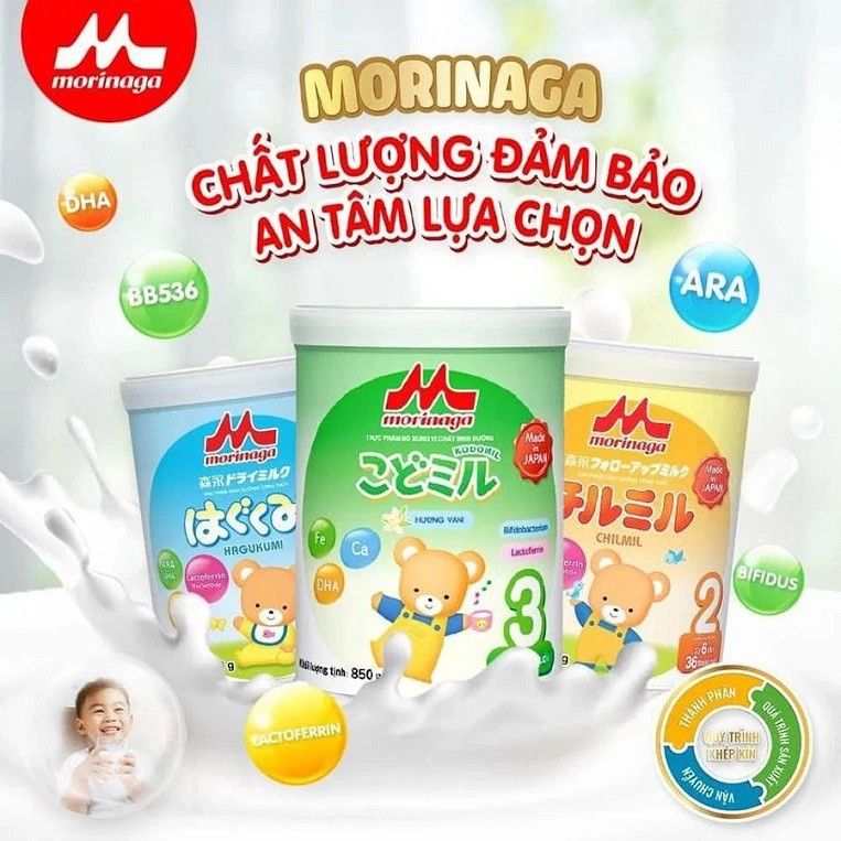 Sữa Morinaga giúp bé tiêu hóa khỏe mạnh