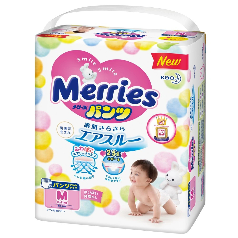 Tã Merries Nhật Bản thấm hút tốt cho bé ngủ ngon