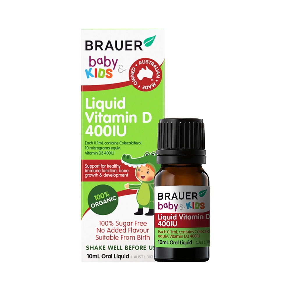Vitamin D3 Organic Brauer giúp bé tăng cường hấp thu Canxi