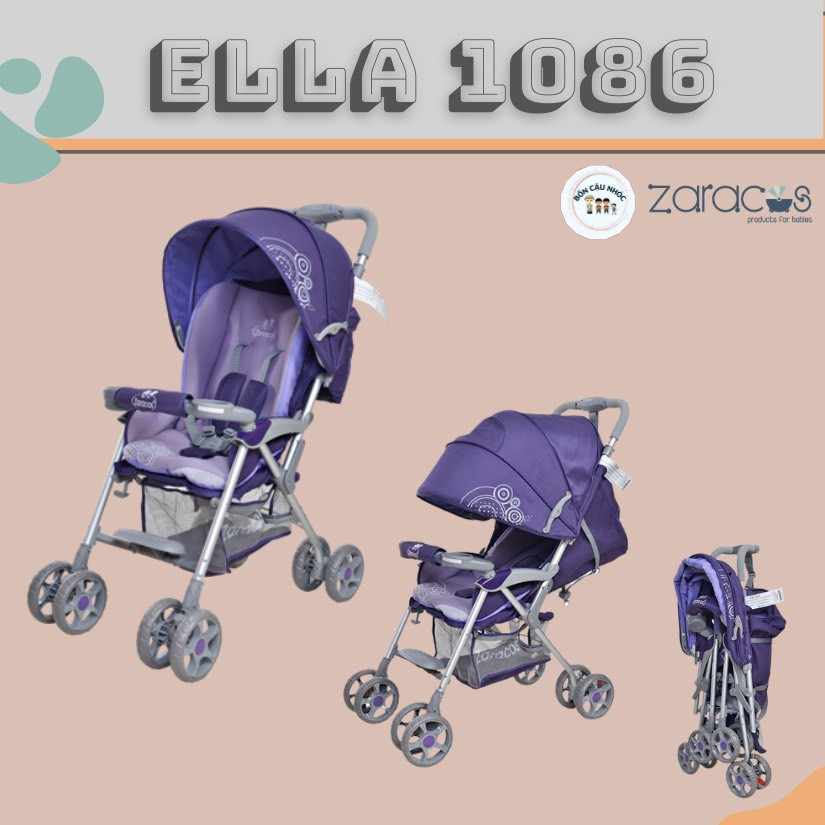 Xe đẩy Zaracos Ella 1086 màu tím với thiết kế hiện đại cao cấp