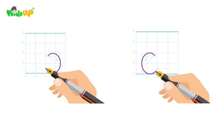 Bài tập viết các nét cơ bản cong hở trái và phải, giúp bé linh hoạt ngón tay