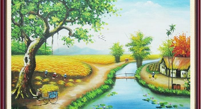 Bộ sưu tập tranh vẽ về cảnh đẹp quê hương Việt Nam ấn tượng
