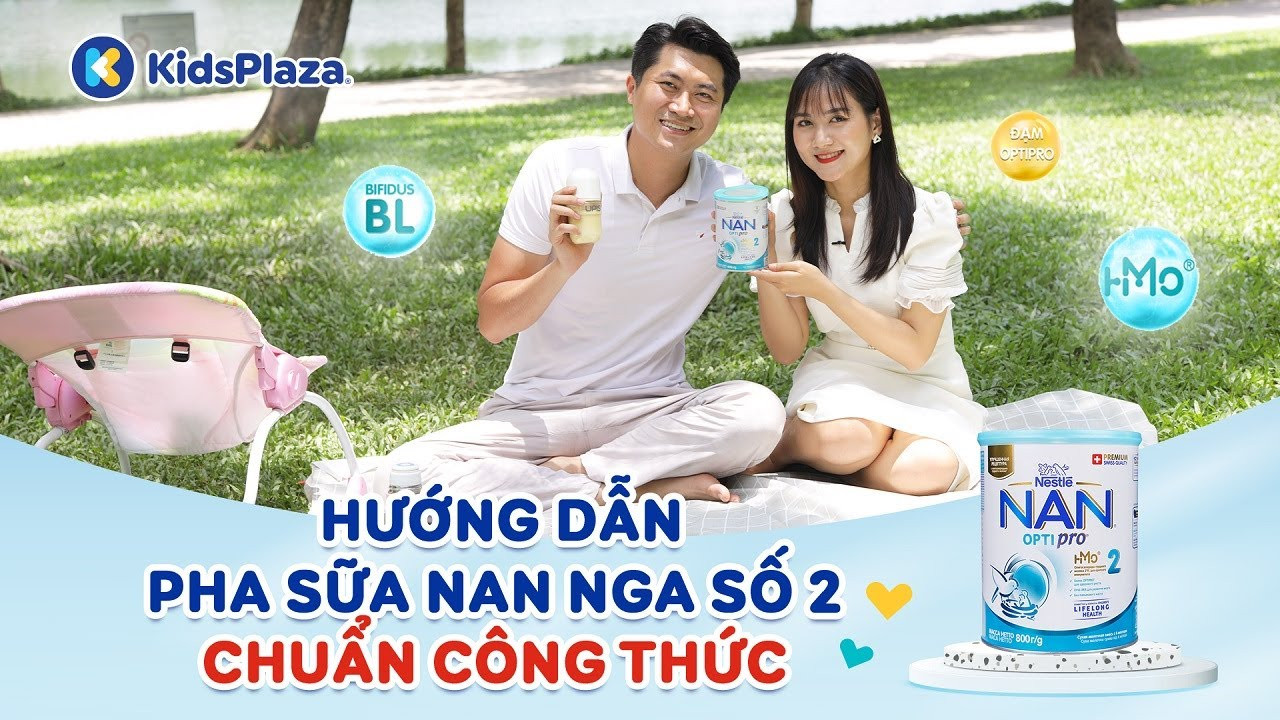 cách pha sữa Nan Nga số 2