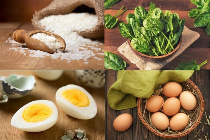 Cháo trứng rau mồng tơi cho bé ăn dặm đơn giản