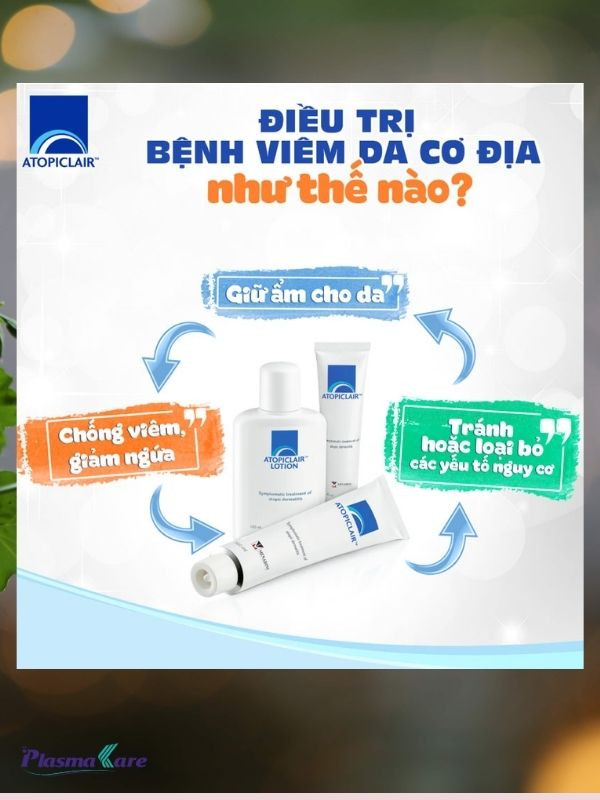 Cơ chế tác dụng 3 trong 1 của thuốc bôi viêm da cơ địa Atopiclair Cream
