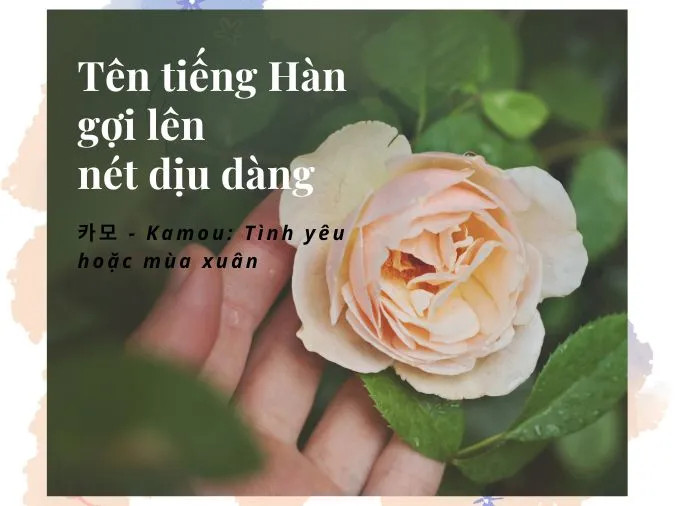 Hình ảnh cô gái Hàn Quốc trong trang phục hanbok truyền thống, đại diện cho những tên Hàn Quốc hay cho nữ mang nét dịu dàng, thanh lịch