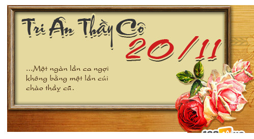 Học sinh tặng hoa tri ân thầy cô giáo nhân Ngày 20/11