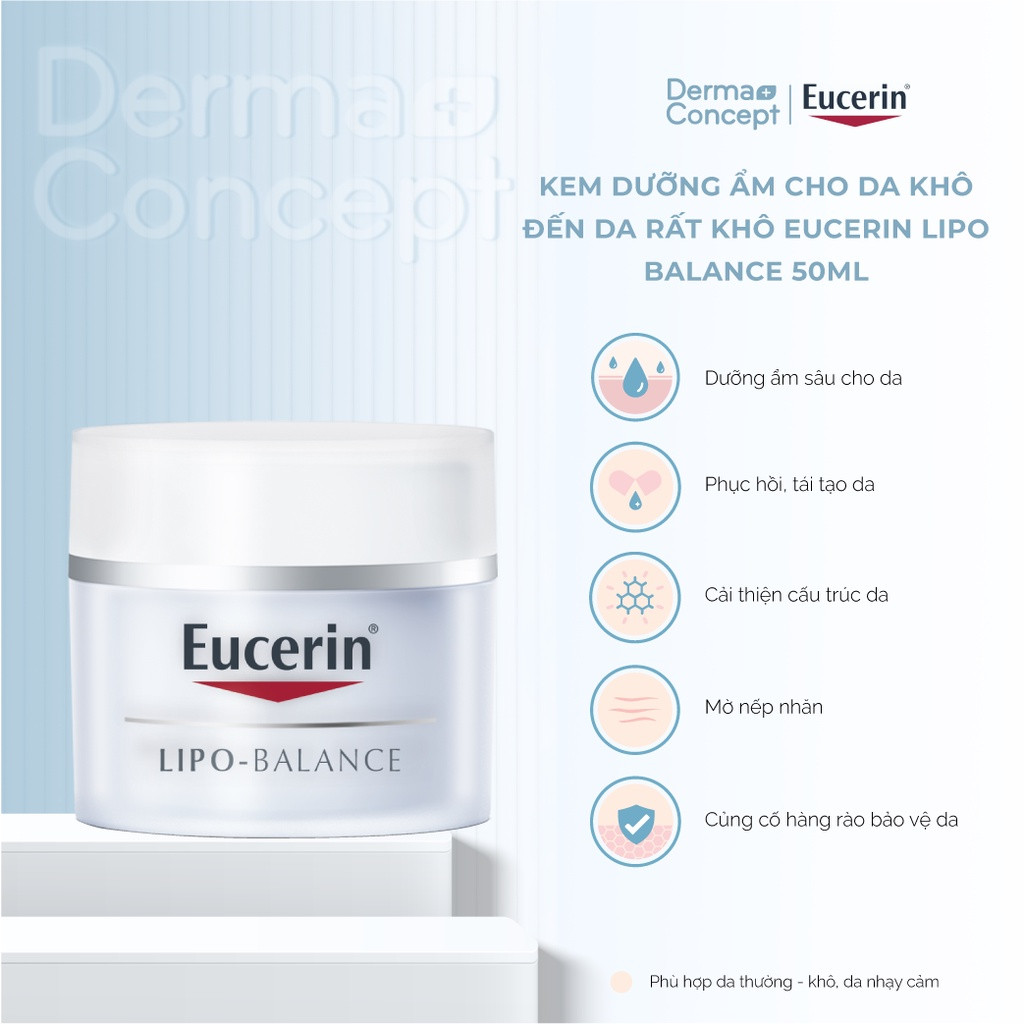 Kem dưỡng da mặt Eucerin Lipo Balance an toàn cho bà bầu