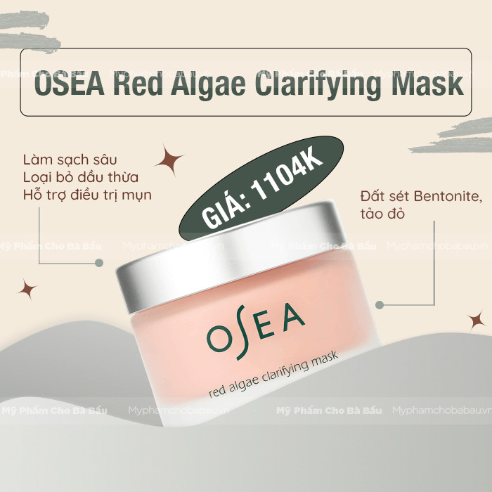 Mặt nạ đất sét làm sạch và dưỡng ẩm OSEA Red Algae Clarifying Mask an toàn cho bà bầu