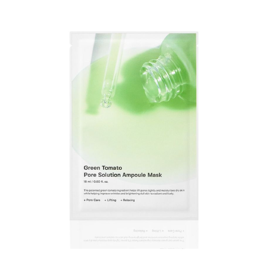 Mặt nạ Sungboon Green Tomato Pore Solution Ampoule Mask chiết xuất cà chua xanh, giải pháp mặt nạ giá rẻ chất lượng cho lỗ chân lông.
