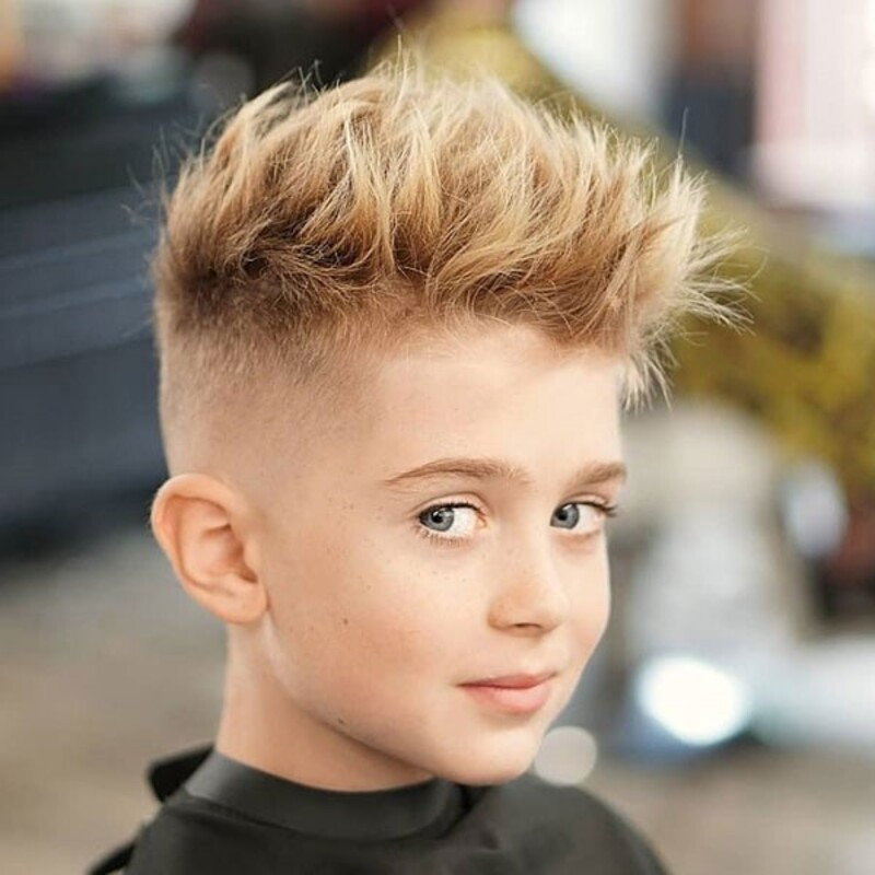 Mẫu tóc nam trẻ em đẹp với tóc Spiky năng động