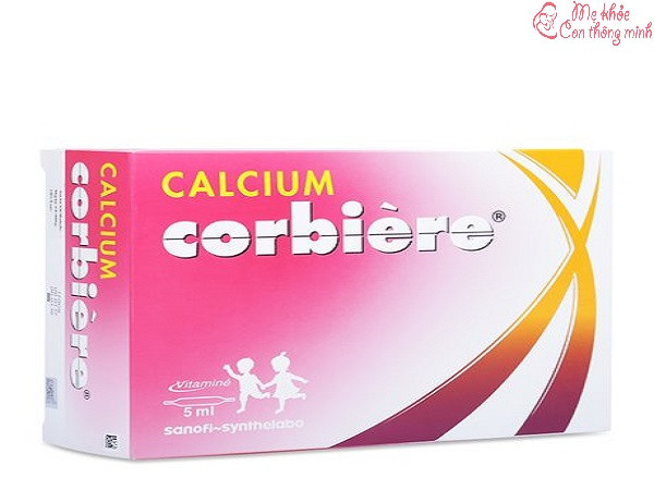 Sản phẩm Calcium Corbiere, gợi ý canxi dạng ống thủy tinh cho trẻ sơ sinh và trẻ nhỏ, hỗ trợ phát triển xương.