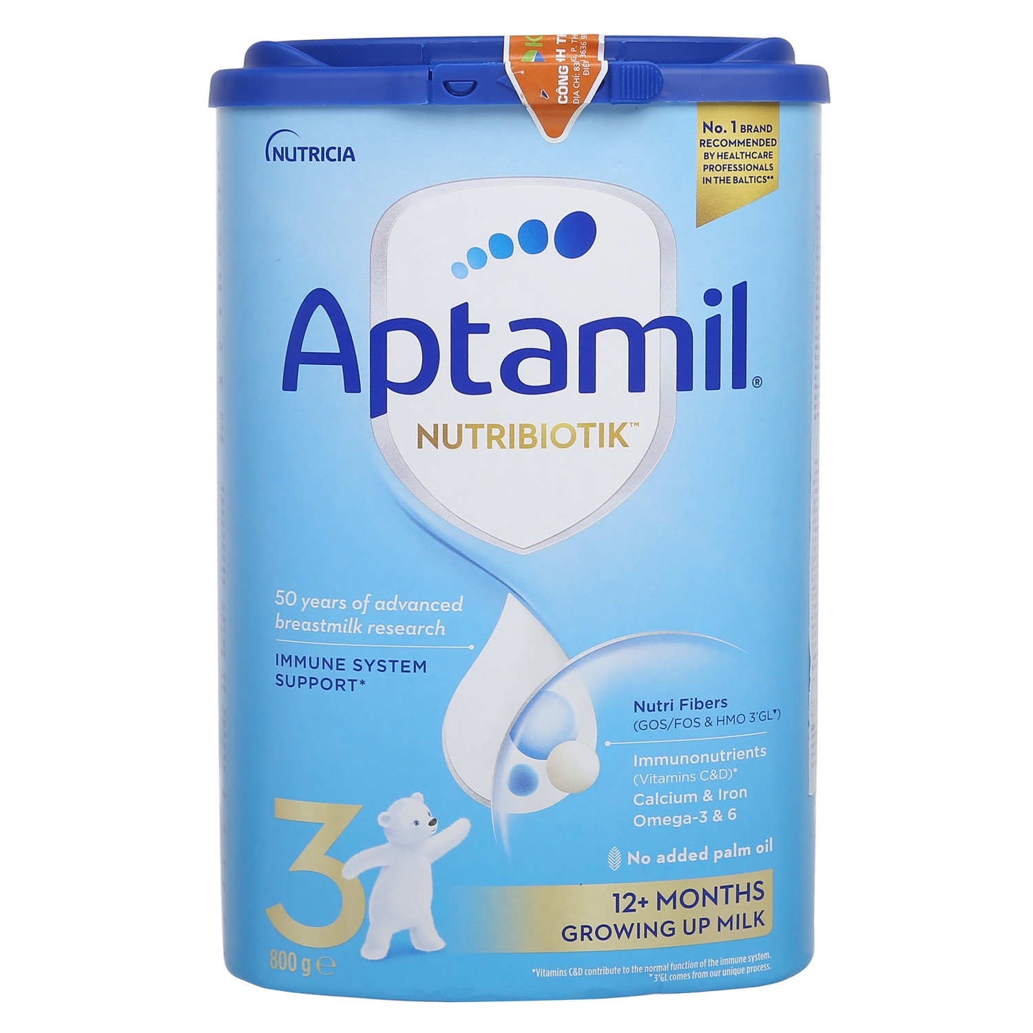 Sữa bột Aptamil Nutri Biotik số 3 cho bé 1 tuổi phát triển trí não