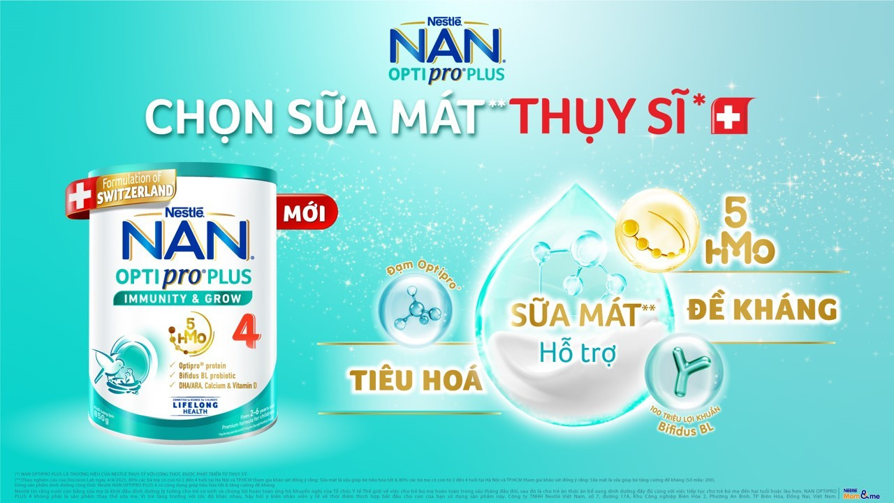 Sữa Nan Nestle là dòng sữa mát cho bé