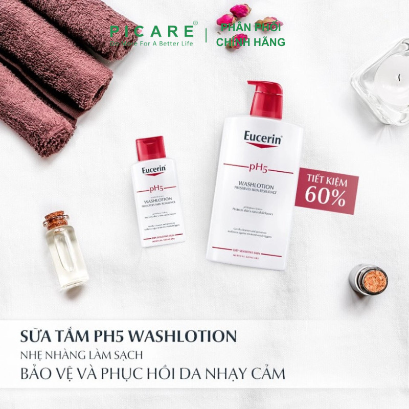 Sữa tắm dành cho da nhạy cảm giúp làm sạch nhẹ nhàng và bảo vệ hàng rào da