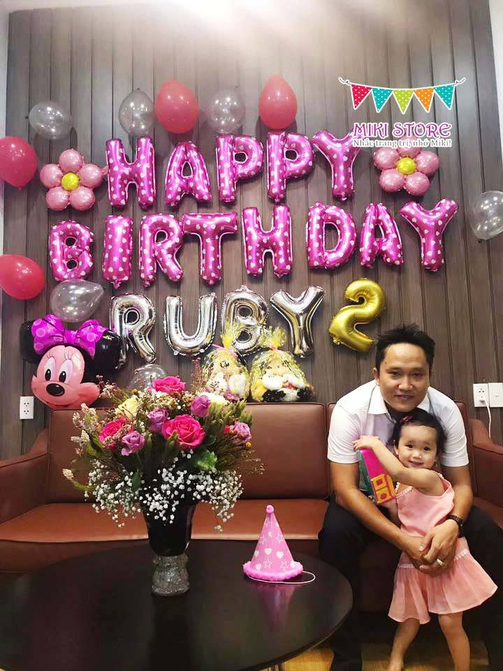 Trang trí sinh nhật 2 tuổi cho bé Ruby