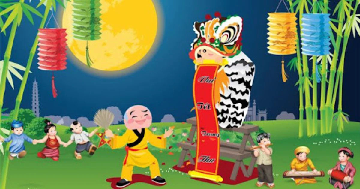 tranh trung thu phong cách nghệ thuật, vẽ tranh sáng tạo