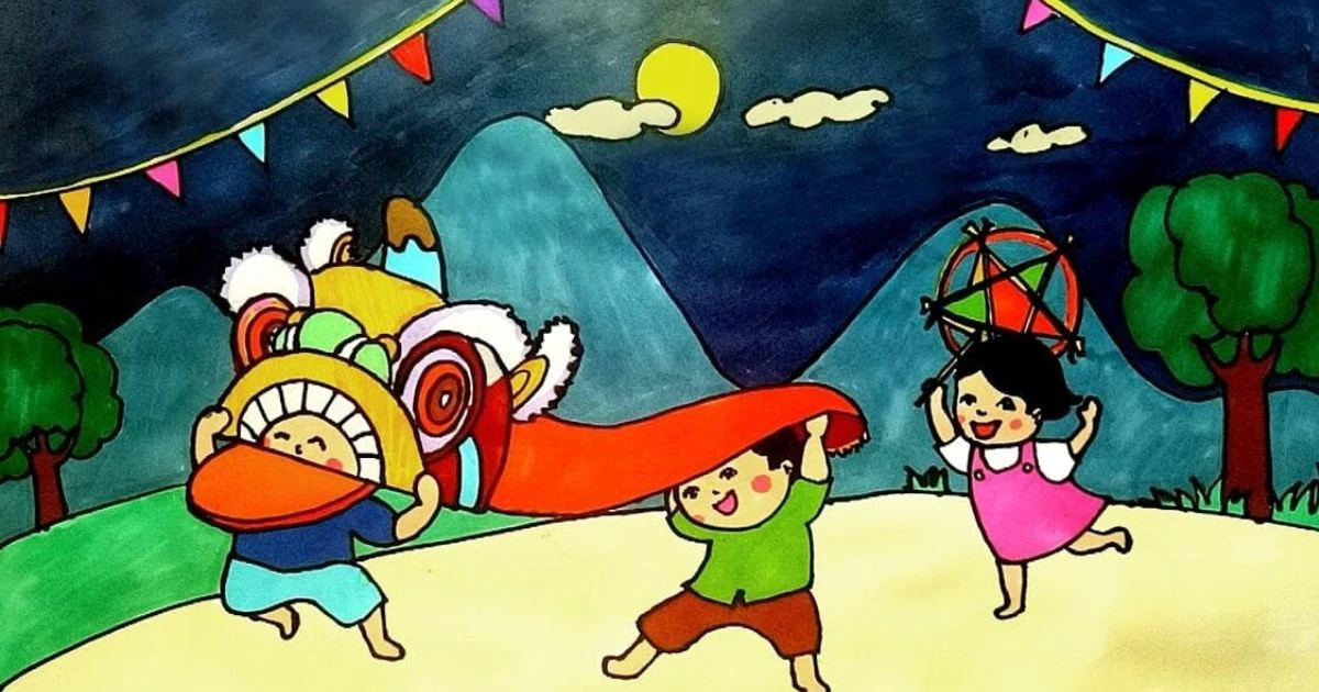 trẻ em vẽ tranh trung thu, hoạt động sáng tạo bổ ích