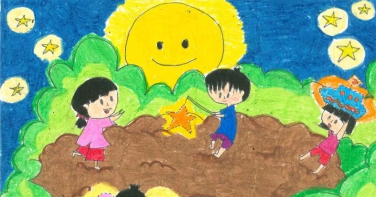vẽ trăng rằm trung thu, tranh trung thu có mặt trăng
