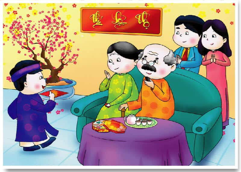 Vẽ tranh gia đình anime đáng yêu