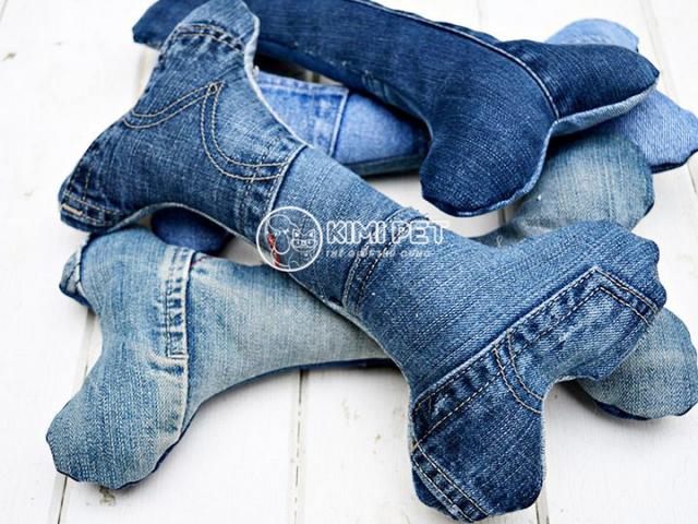 Xương đồ chơi làm tại nhà từ vải và bông gòn, an toàn cho thú cưng