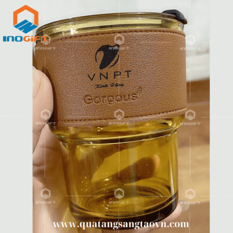 cốc thủy tinh làm quà tặng của VNPT quà tặng 8 3 dưới 200k