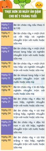 Lịch Ăn Dặm Cho Bé 5-6 Tháng: Hướng Dẫn Chi Tiết Từ A-Z