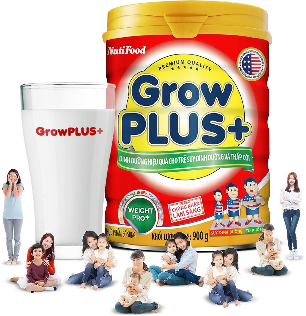 Sữa Grow Plus Đỏ của NutiFood, một sản phẩm cạnh tranh trong phân khúc sữa dành cho trẻ biếng ăn