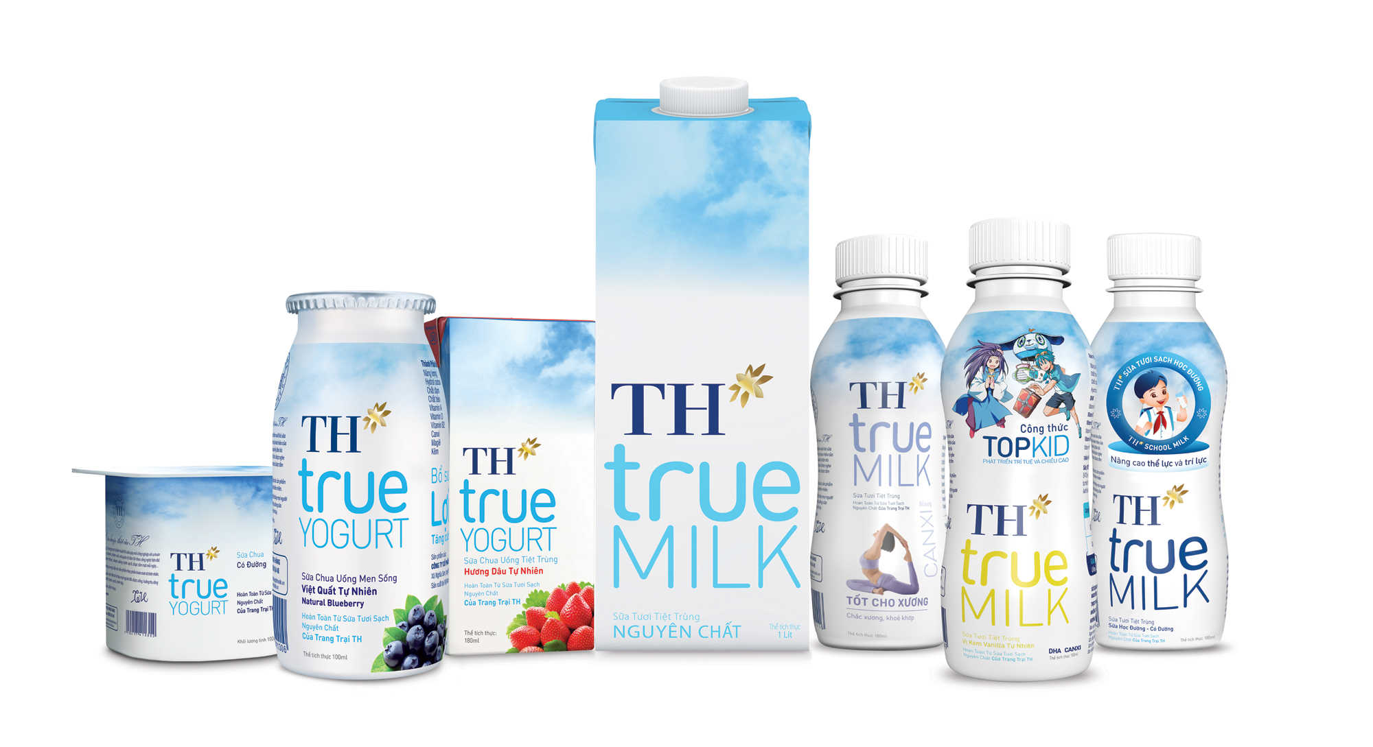 Bảng giá sữa TH True Milk đa dạng