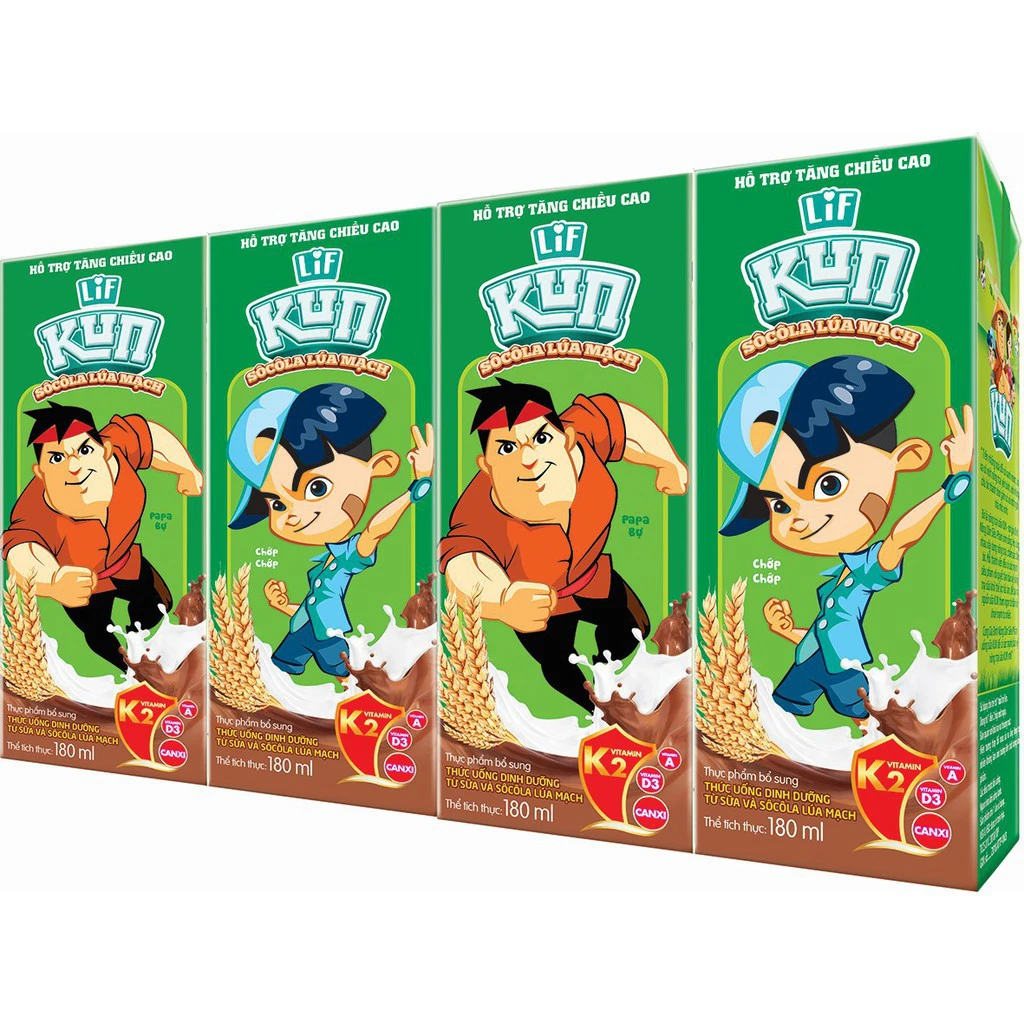 Sữa Kun lúa mạch phù hợp cho trẻ từ 2 tuổi trở lên