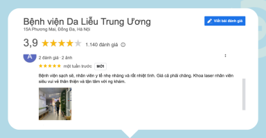 Đánh giá của bệnh nhân về chất lượng dịch vụ tại Bệnh viện Da liễu Trung ương