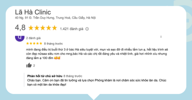 Đánh giá thực tế từ bệnh nhân về chất lượng Phòng khám Lã Hà Clinic