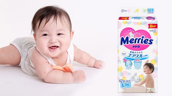 cách phân biệt bỉm Merries thật và giả qua số lượng miếng đóng gói