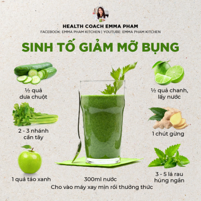 Các Loại Sinh Tố Giảm Cân Hiệu Quả & Công Thức Đơn Giản